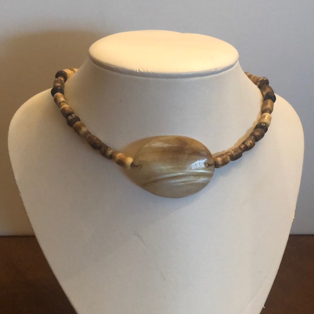 Beaded and shell choker